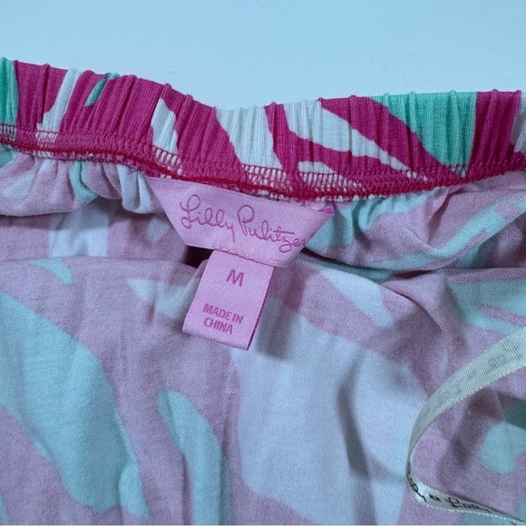 Lilly Pulitzer Tia Capri Pink Papaya Playa Jumpsuit Strapless - Picture 5 of 9